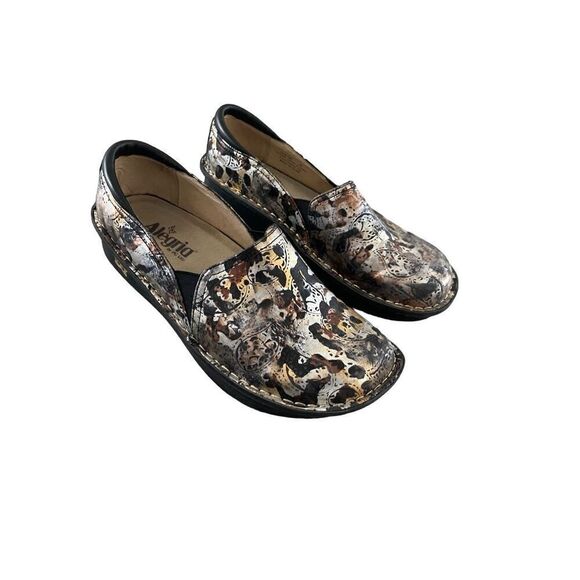 Alegria Womens Multi-Color Debra Rome Leopard Paisley Leather Clog Shoes Size 39 - Picture 6 of 12